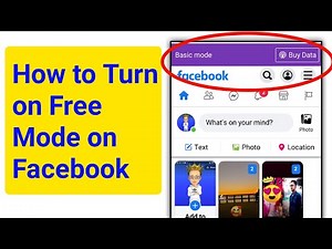 How to Turn on Free Mode on Facebook । Enable Facebook Free Mode । turn on Facebook basic mode
