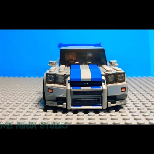 LEGO Nissan Skyline GTR (R34) test drive, stopmotion animation #mbninjastudio #lego #nissanskyline