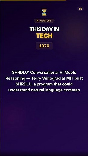 📜 1970: SHRDLU: Conversational AI Meets Reasoning #Shorts