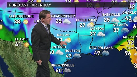 Friday's forecast: Snow in the deep South