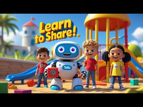 Tofu Learns to Share 🤖 | Fun Kids Cartoon About Friendship & Sharing | Tofu and Friends
