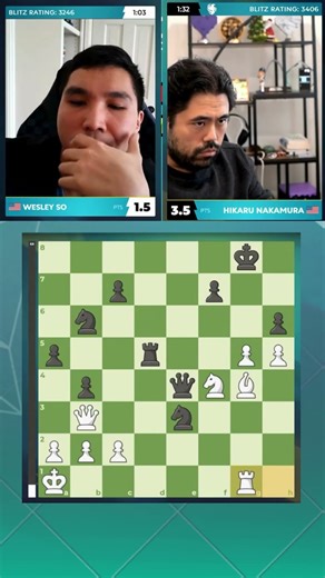 Incredible Game of Hikaru vs Wesley | Speed Chess Quarterfinals Game 6 #chess #chesscom