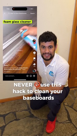 298K views · 4.6K reactions | Today I will show a way that you should never clean your baseboards AND what to do instead  #instaclean #baseboardcleaning #cleaninghacks | Edge Cleaning Service | Facebook