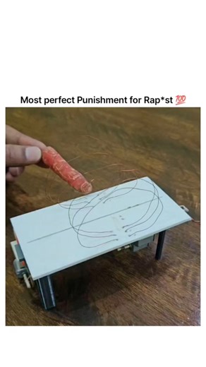 1MinScrolls on Instagram: "This video shows a uniquely designed cutting setup built on a small wooden table, where a carrot is placed neatly inside a circular fence made of iron wires. As the process begins, the wire structure tightens around the carrot, holding it firmly in place with perfect balance and control. The design makes sure the carrot doesn’t move even slightly, creating a sense of precision before the cut happens. Moments later, a sharp knife slowly rises from the exact center of th