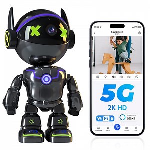 GUOLI 2K Indoor Security Camera, 5G/2.4Ghz WiFi Robot Cameras for Home Security, Pet/Baby Camera with Phone App Motion Detection and Alarm, Two-Way Talk, Color Night Vision, Human Detection