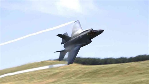 Watch RAF Typhoons rip past the hills - then the Mach Loop flyby gets brutal