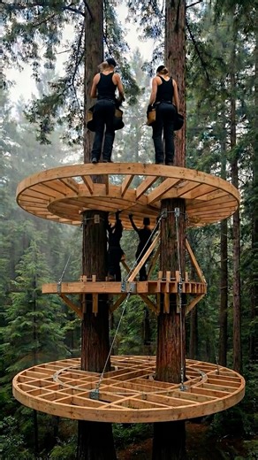 Building a Modern Luxury Treehouse Around Living Forest Giants | DIY & Crafts