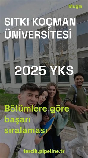 Muğla ve Sıtkı Koçman Üniversitesi | 2025 YKS Taban Puanları ve Başarı Sıralamaları