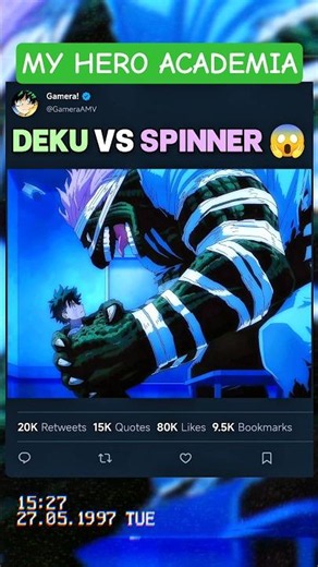 DEKU VS SPINNER 😱🥹 | #myheroacademia #edit #mha #amv #anime