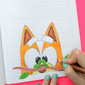 Te enseño de una manera facil cómo hacer una portada hermosa para tu cuaderno de CIENCIAS NATURALES con el personaje de Bingo #bluey!!🥳💚 . . #bingo #comodibujar #cuadernos #portadascuaderno | Dibujos Yaye