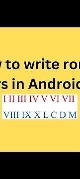 How to write roman numbers in Android phone