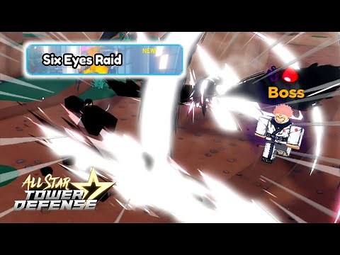 2 Units Beating Six Eyes Raid | Solo Gameplay | Roblox All Star Tower Defense