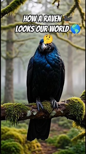 How raven vision work 🤔 #shorts #ravens #birds #animals #wildlife #nature #ytshorts