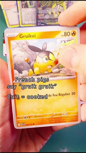Opening a pokemon pack from a french minitin