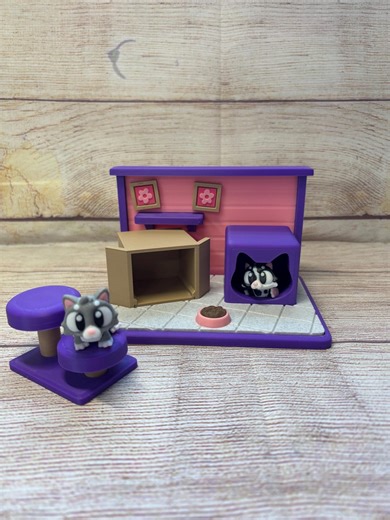 3D Printed Cat Playset With Accessories - Etsy