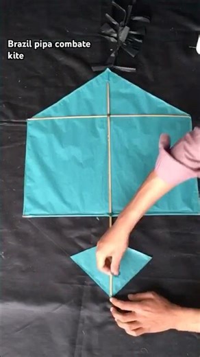 Making tutorial of International brazil kite || Pipa combate kite #trending #kite