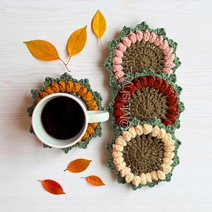 Crochet Sunflower Coaster Pattern: Golden Rays Design (PDF Download) - Etsy