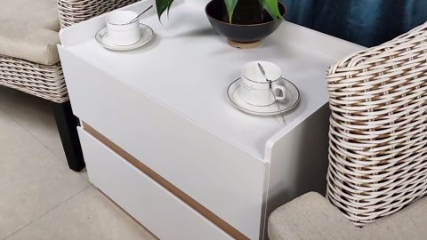 Large Modern Nightstand White Bedside Table, 3 Drawer Dresser Wood Stackable Storage Drawers for Clothes for Closet, Bedroom, 24"x16"x29"