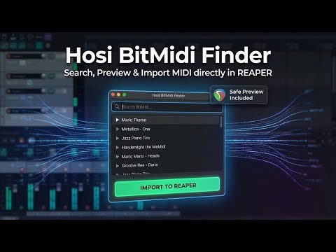Hosi BitMidi Finder: Search & Import MIDI without leaving REAPER