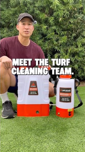 Artificial turf still needs proper cleaning. #lawncare #turf