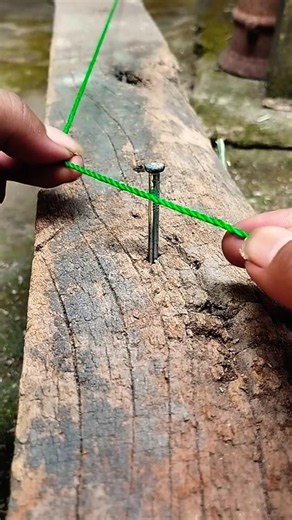 How to Tie a Secure Knot on a Nail || Easy Rope Trick !