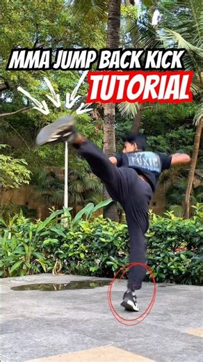 Mma jump back kick tutorial 🥋💥#mma #kick #trending #viral #ufc #muaythai #shorts