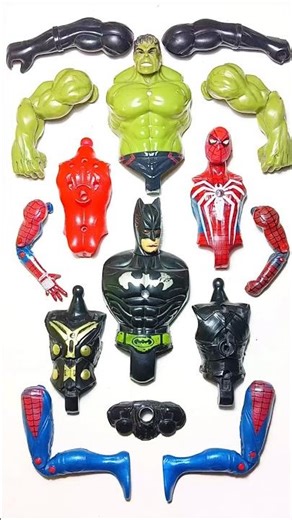 AVENGERS TOYS MARVEL'S, SPIDERMAN VS HULK VS THOR VS BATMAN. #avengers #shorts #vs