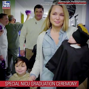 495K views · 7.7K reactions | A baby who spent two months in a NICU had a graduation ceremony on his last day. Hospital staff gave the family a graduation gown and a certificate. The staff lined the hallway with pompoms and cheered as the family walked on their way out. | Fox News | Facebook