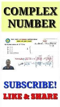 17 short trick of complex number | square root of complex 8 + 6i | TGT PGT and LT grade maths