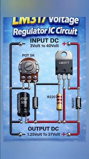 Turn Any Voltage Into Stable Output ⚡ LM317 Secret Circuit 🔥 (Must Watch)