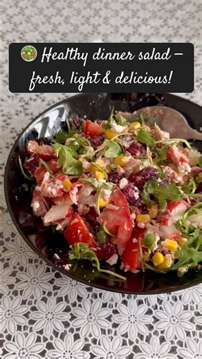🥗 Healthy dinner salad — fresh, light & delicious! #health #healthylifestyle #healthy #food #recipe