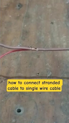 how to connect stranded cable to single wire cable #short #ideas #tips #tricks #electrical