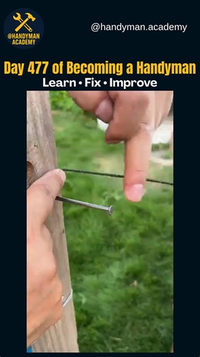 158K views · 753 reactions | A simple and reliable trick to secure a rope to a nail so it won’t slip! . . . . . . #handyman #handymanservices #homeimprovement #diy #contractor #painting #tvmounting #construction #renovation #plumbing #homerepair #home #furnitureassembly #carpentry #electrician #homerenovation #roofing #maintenance #flooring #repairs #tools | Handyman academy | Facebook