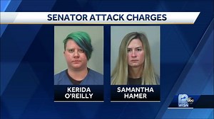 2 women charged in attack on state senator during protest
