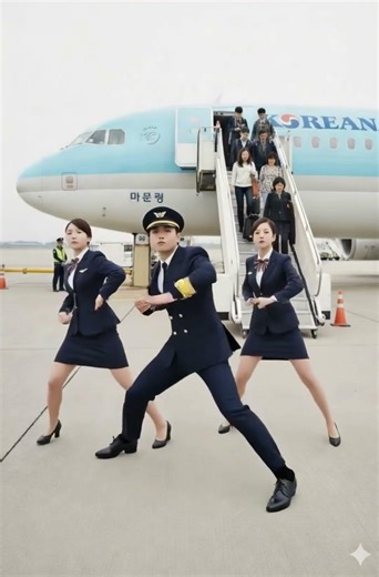 귀국 직전… 트랩 위 막춤 전수 완료🔥, Right Before Boarding… Dance Lesson Complete 🔥