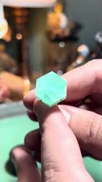 Brazilian Emerald transparent to opaque mix weight 14.25 ct - from Cat’s eye rough with white webs.