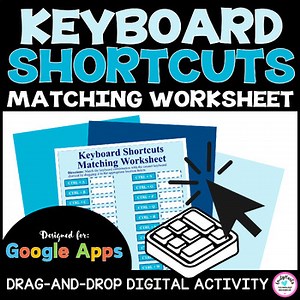KEYBOARD SHORTCUTS MATCHING ACTIVITY: Digital Worksheet in Google Apps