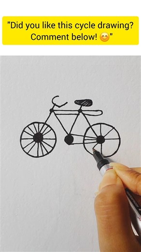 Easy Cycle Drawing 🥰🥰🥰#art #drawing #shortvideo #shortsfeed #easydrawing #shorts #viral