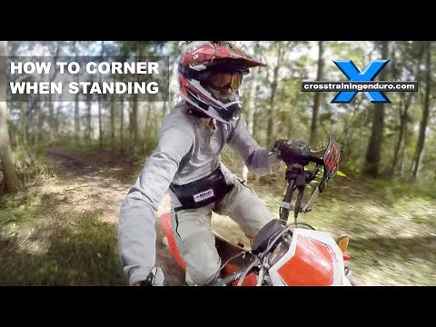 How to corner a dirt bike when standing︱Cross Training Enduro