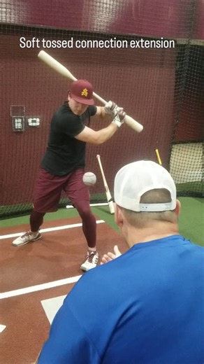 Bill Pro Hitting Coach on Instagram: "Soft toss connection extension drill great warm-up drill"