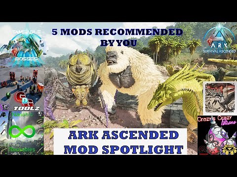 5 Mods you suggested! | Ark Ascended Mod Spotlight | Tameable Bosses | Crazys Potions - GDG Toolz