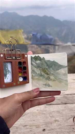 This might become my next piece ✨#artshorts #painting #artjourney #watercolorscenery #artist #art