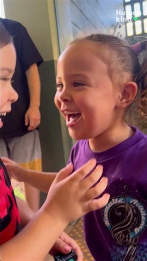Watch these twins reunite for the first time and try not to giggle with them
