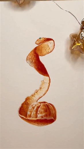 Nothing says Christmas like the scent of fresh mandarins and beautiful watercolors🍊🎄 A small painting to capture that holiday warmth❤️ | Kristine ART