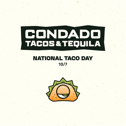 ‼️HALF OFF TACOS‼️Tuesday, Oct 7th National Taco Day. Dine-in only. Free delivery for reward members. $10 min purchase. | Condado Tacos