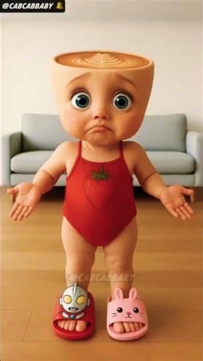 she wears WRONG slippers! 😱🤣 #shorts #funny #baby #viral #viralvideo