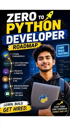 💻 Python Developer Journey Explained #shorts #telugu #students #python #coding #techcareer #job