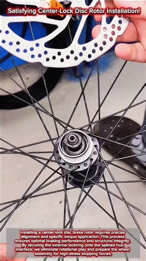 Satisfying Center-Lock Disc Rotor Installation! 🔧🚴‍♂️