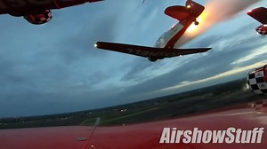 Great first day of the TBM Avenger Reunion Airshow & Salute to Veterans Parade !! Aeroshell Aerobatic Team capped of the day of flying with their always amazing twilight performance. Here we ride along in the slot with Aeroshell #4! Buckle up! | AirshowStuff