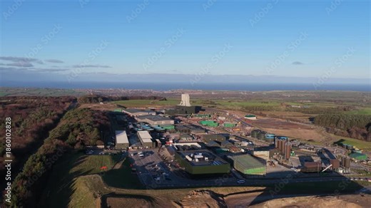 Woodsmith Mine Anglo American, Sirius, polyhalite mineral - 4k prores 422 - drone parallax around mine, All-intra to Prores VHQ. December 2025